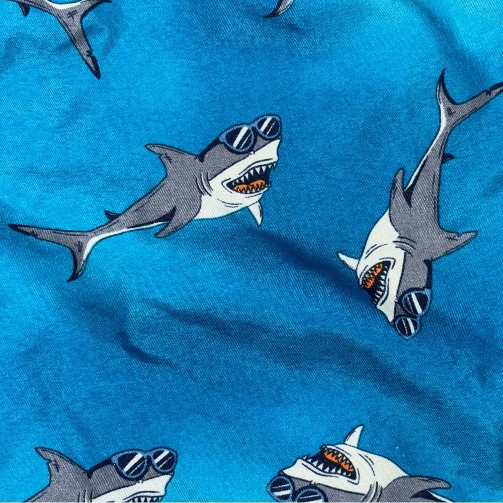 Old Navy Shark Swim Trunks Boys Size 10/12 | Blue Kids Swim Shorts - Picture 3 of 7